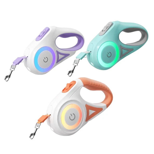 Automatic Retractable Dog Lead Touch Light