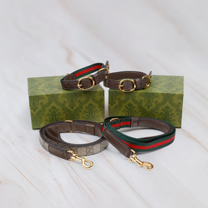 Luxury dog collar and leash set 
