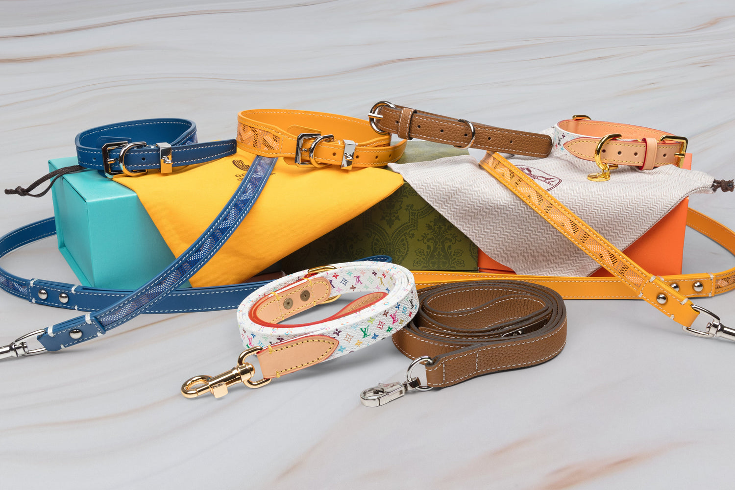 Premium leather dog colars