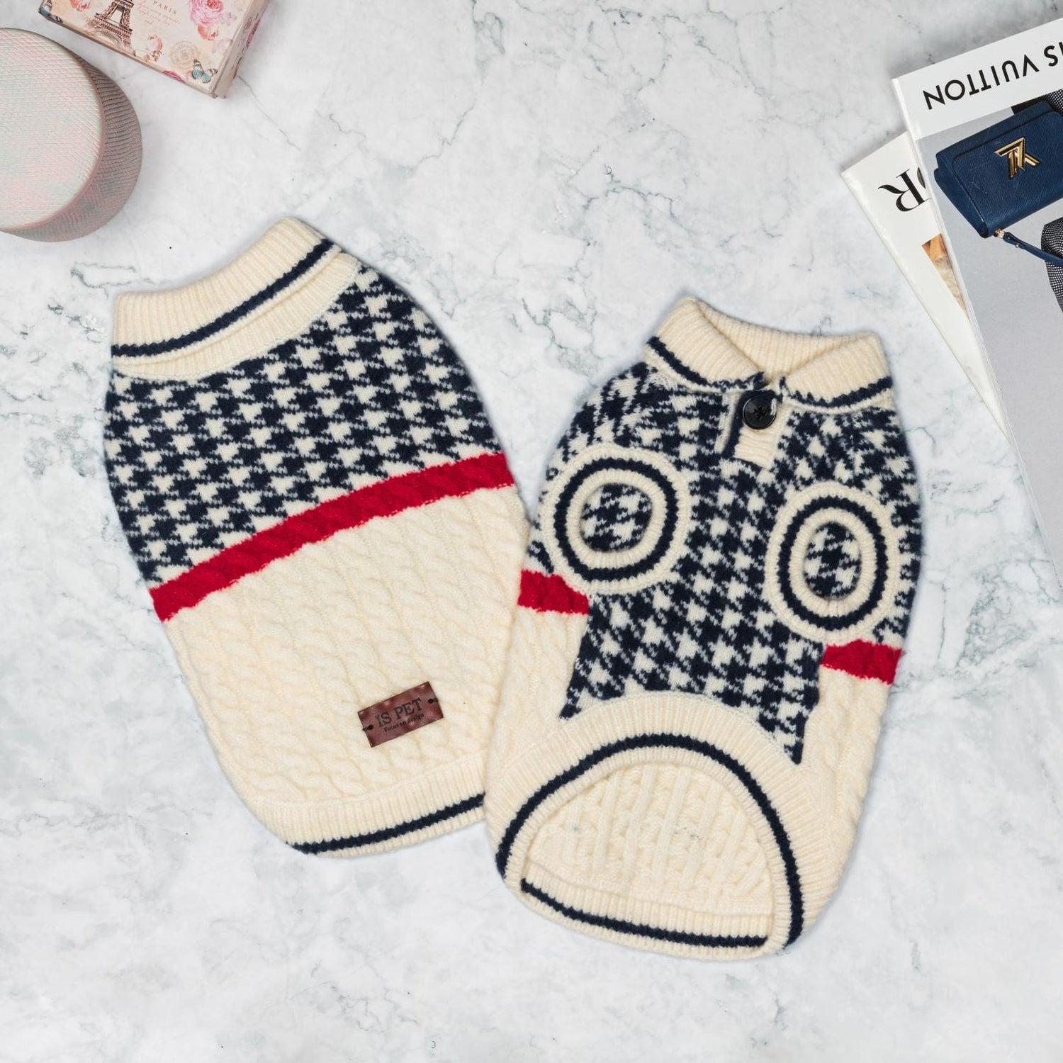 Oxford Style Dog Sweater