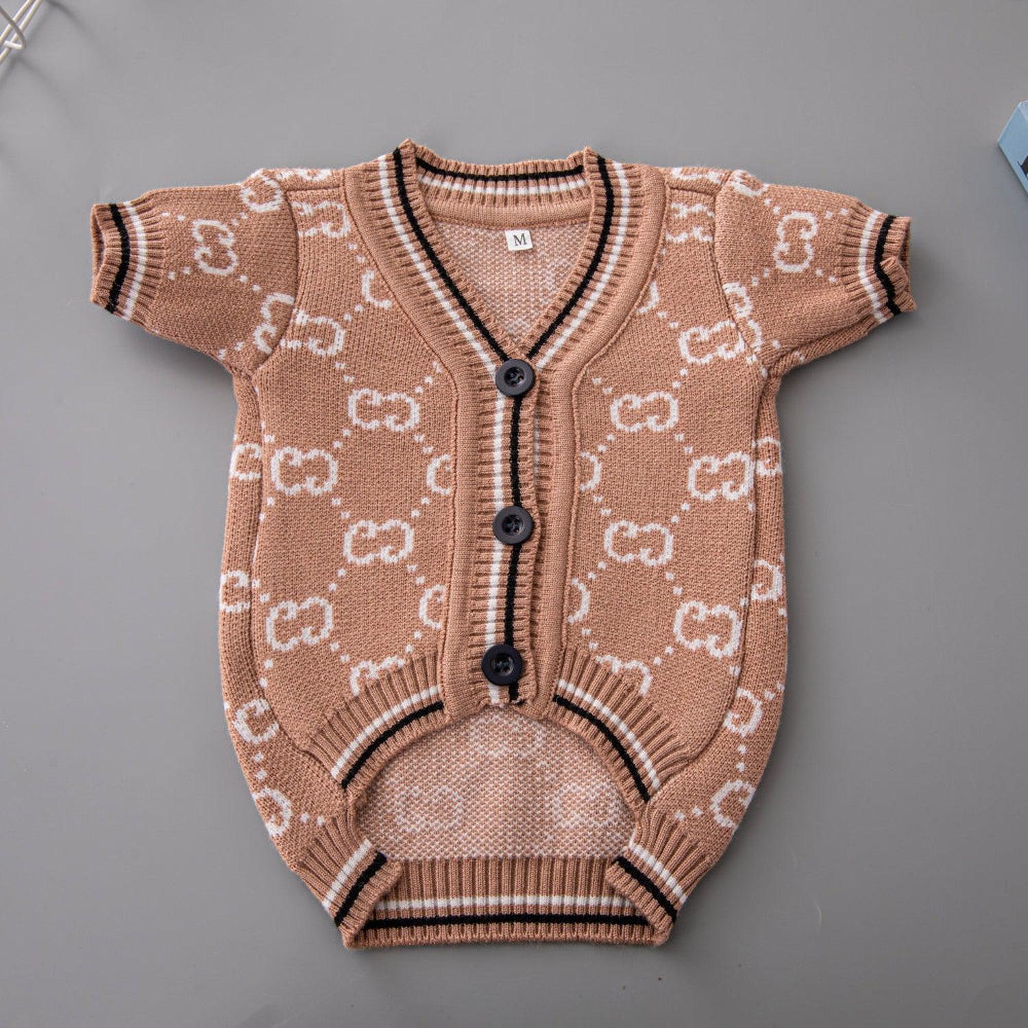 Pawci Designer Dog Sweater Cardigan