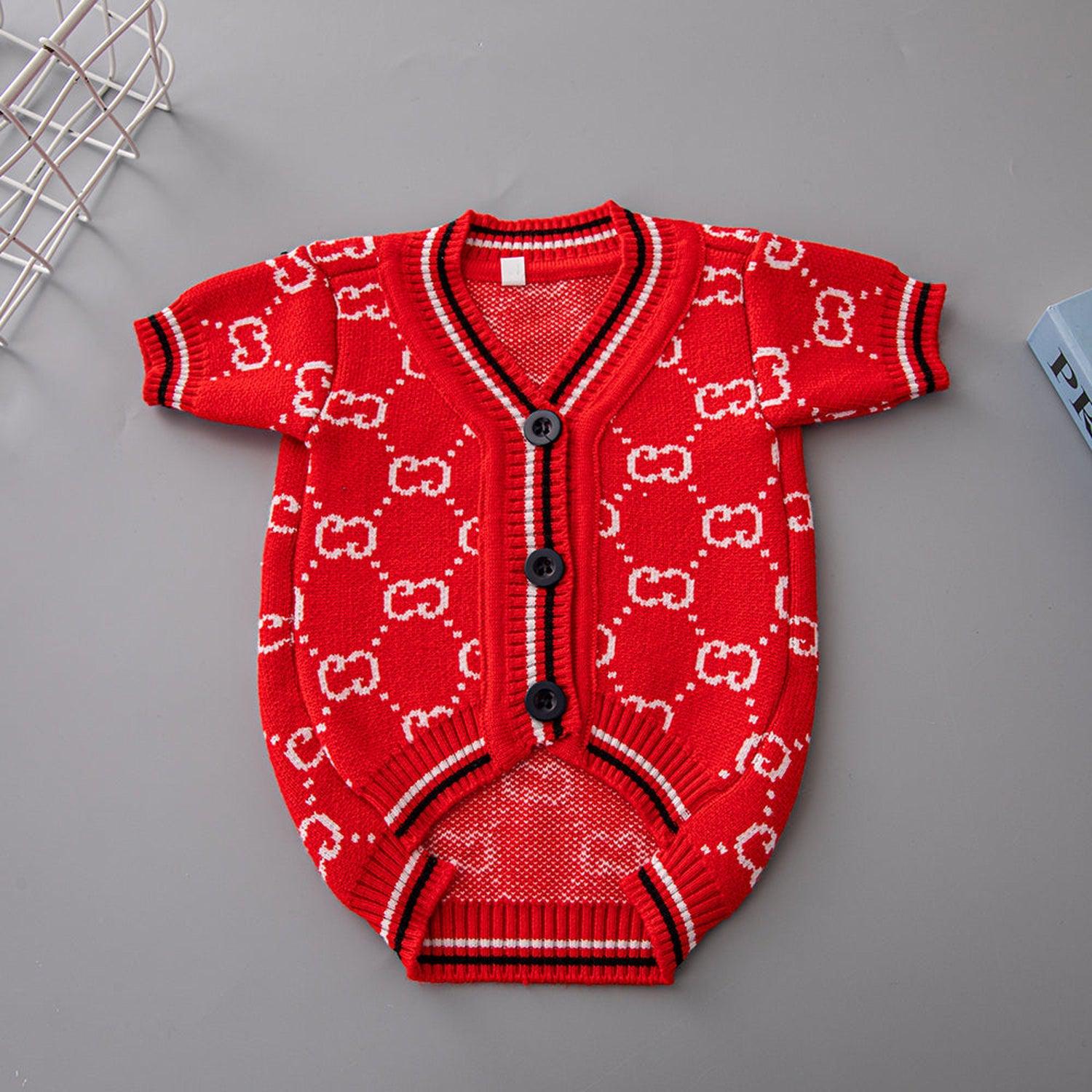 Pawci Designer Dog Sweater Cardigan