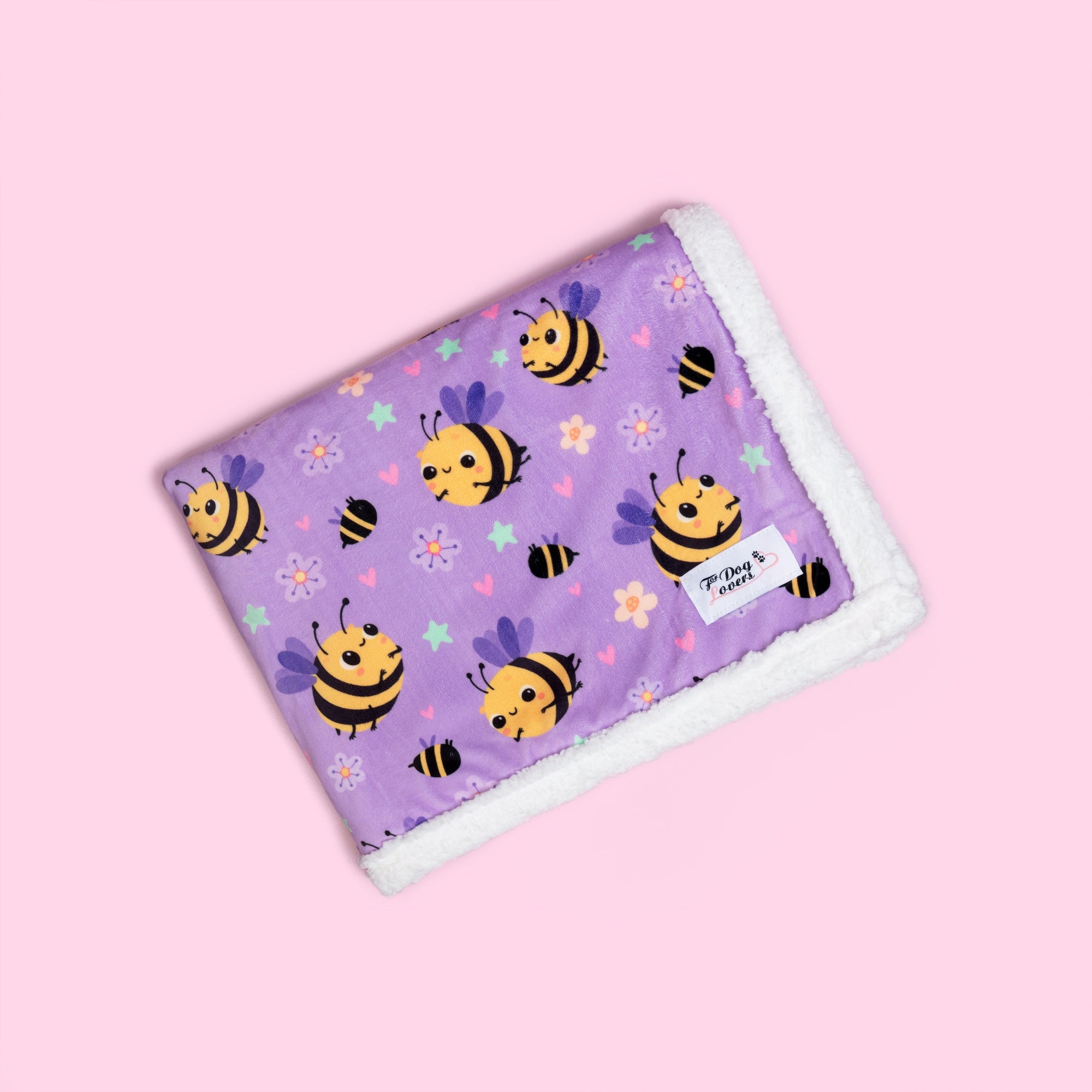 Soft Cosy Dog Blanket Don't Worry Bee Happy
