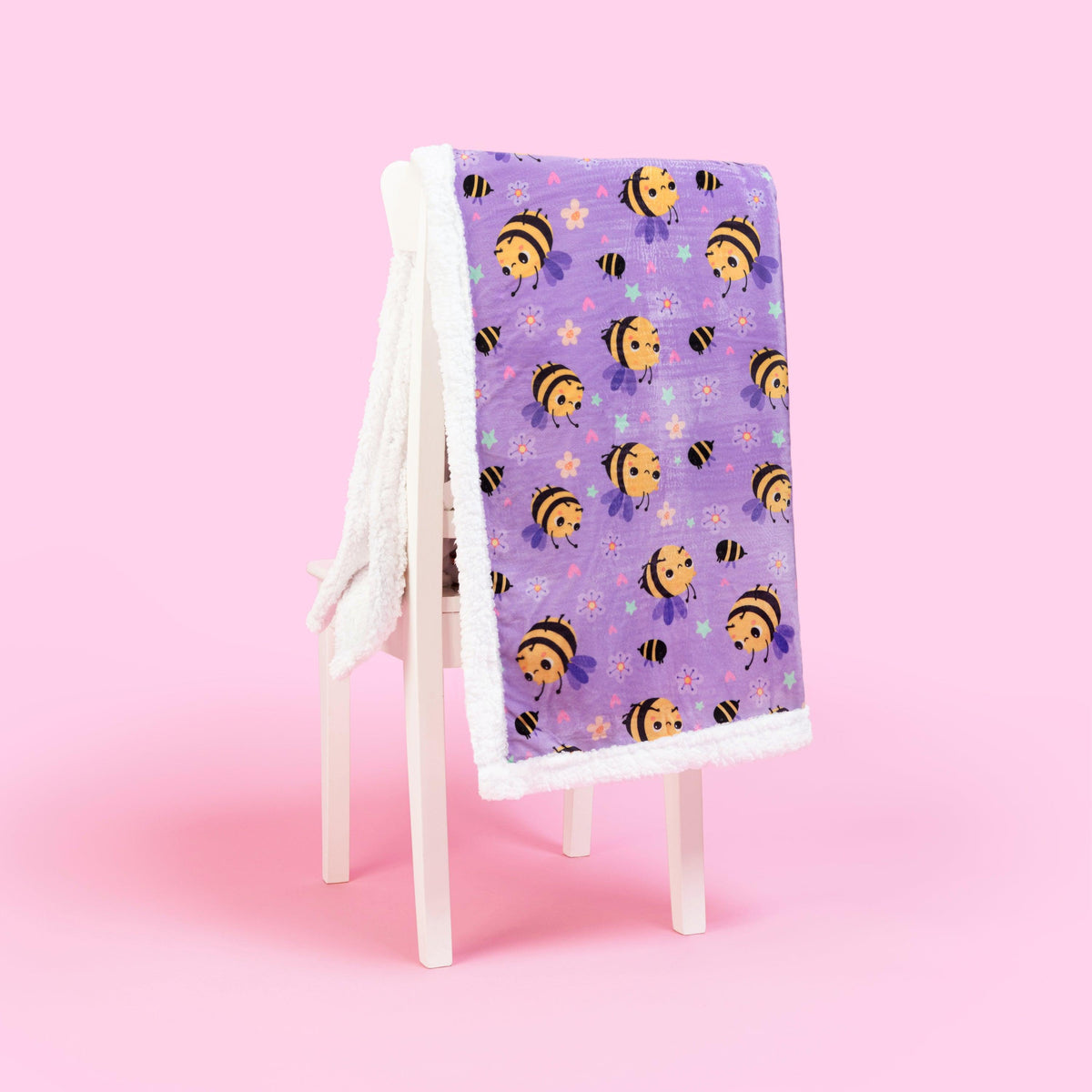 Soft Cosy Dog Blanket Don't Worry Bee Happy