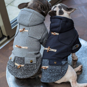 Buttoned Dog Hoodie Coat