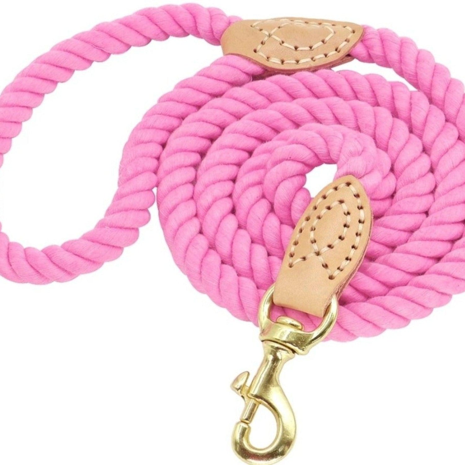Pink Rope Dog Lead Handmade Cotton Rope Dog Lead - For Dog Lovers