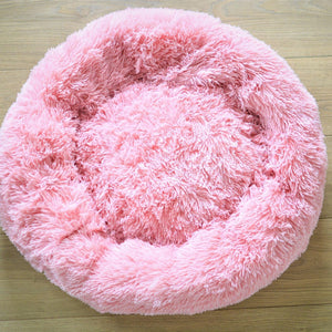 Luxury Soft Donut Dog Bed Cushion Superior Comfort - Pink