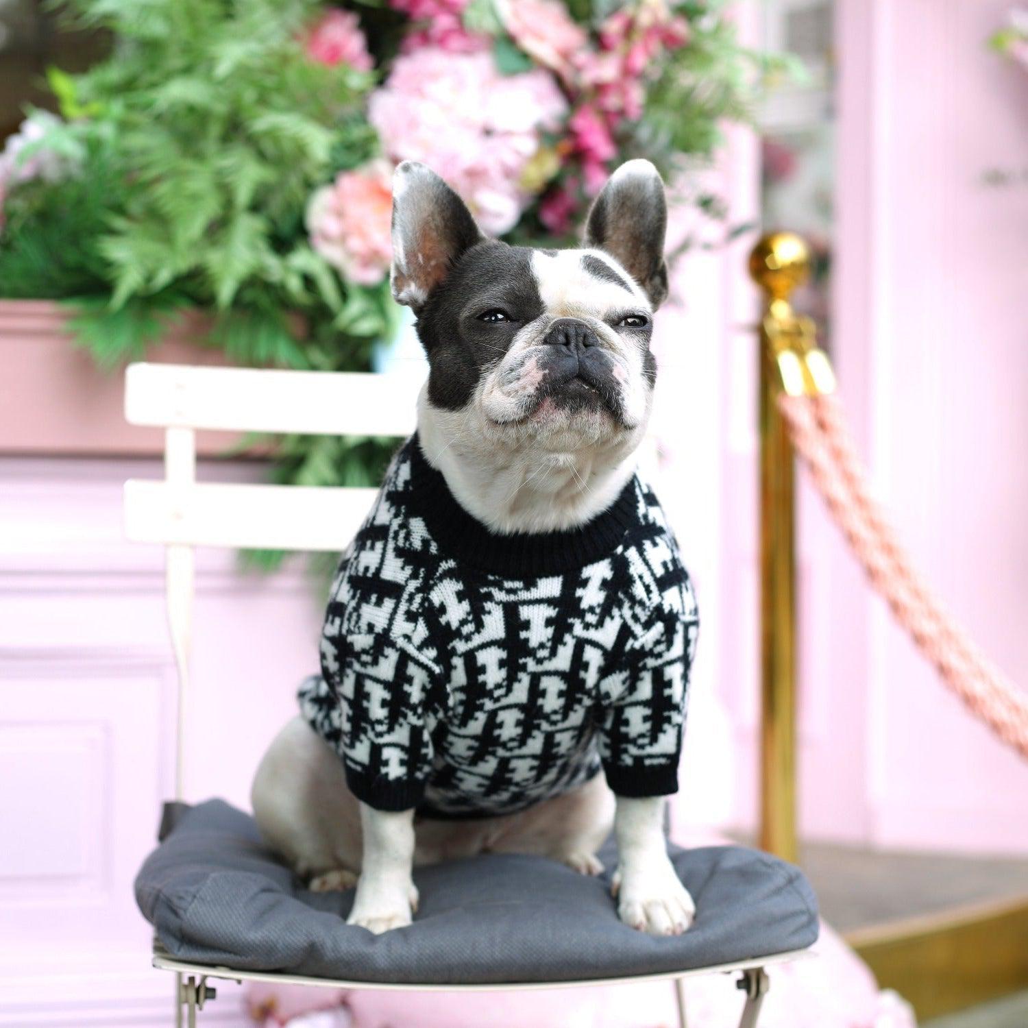 Monochrome Designer Dog Sweater