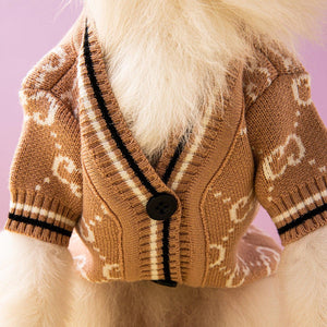 Pawci Designer Dog Sweater Cardigan