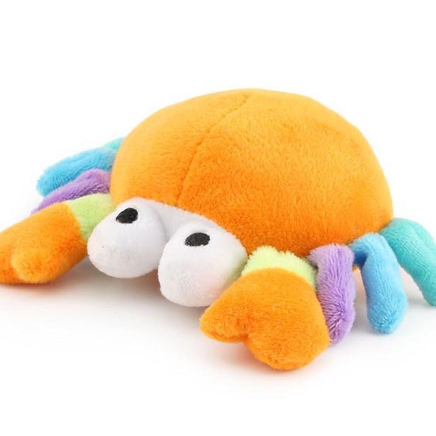 Squeaky Crab Plush Dog Toy