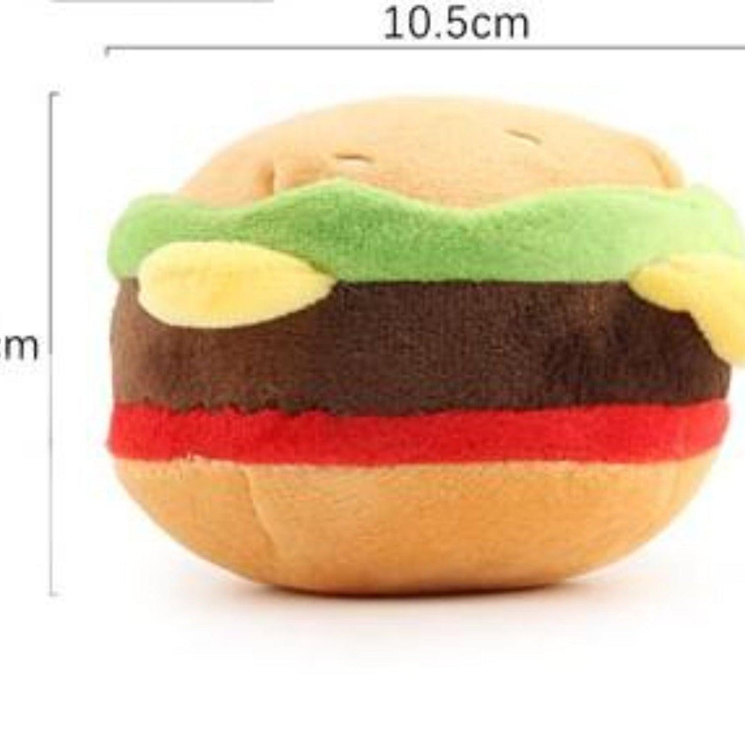 Squeaky Hamburger Plush Dog Toy