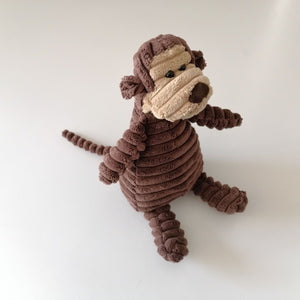 Squeaky Monkey Plush Dog Toy