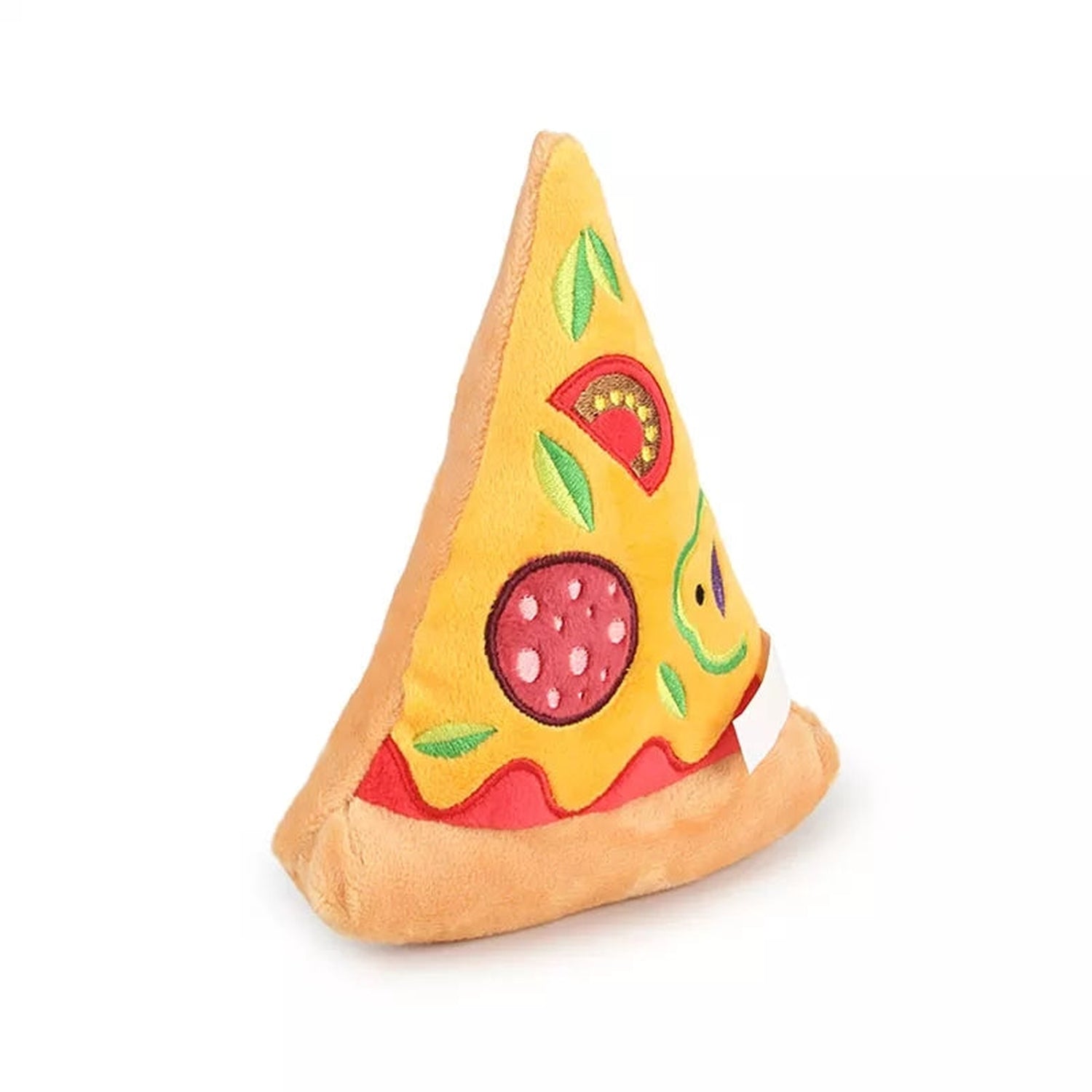 Squeaky Pizza Plush Dog Toy