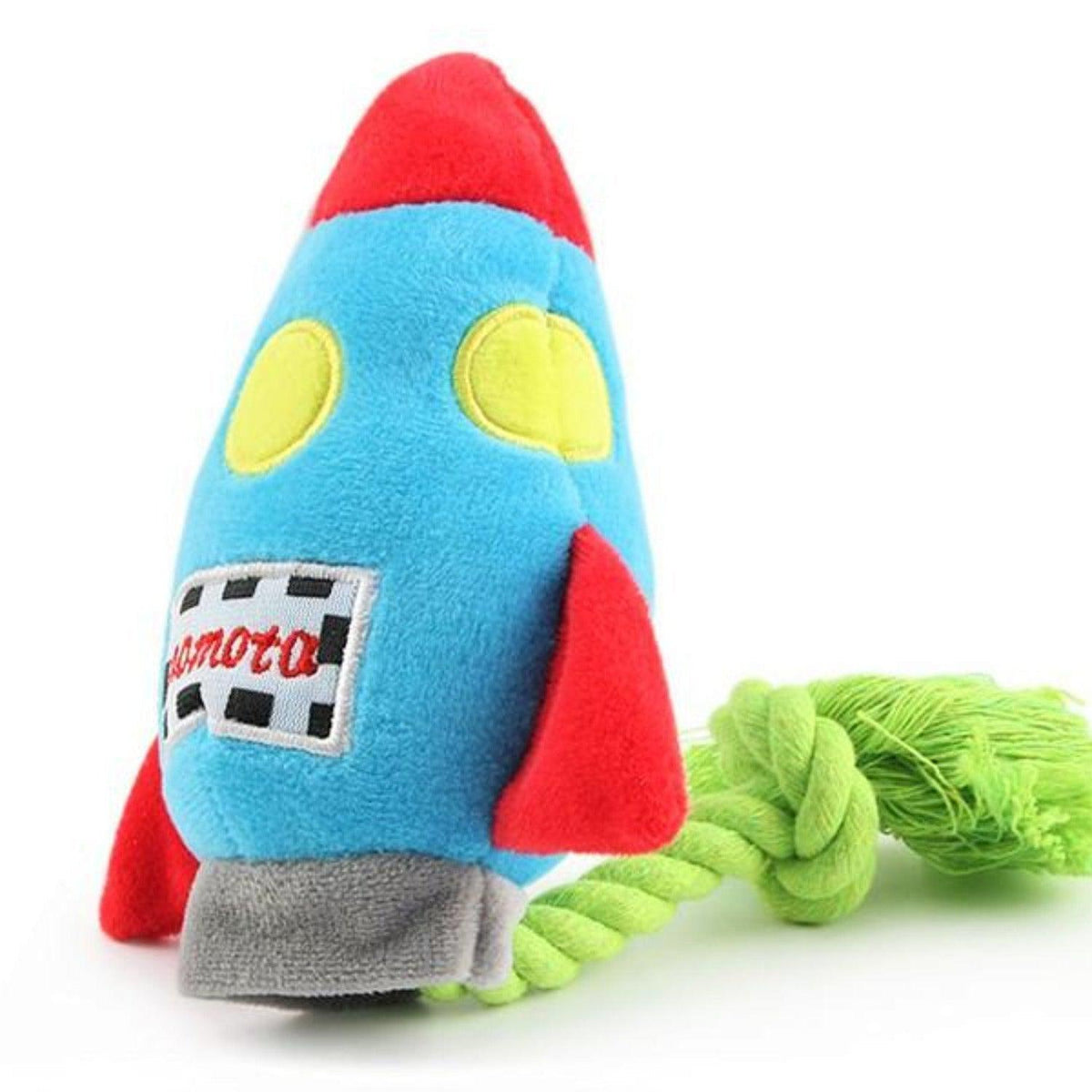 Squeaky Rocket Plush Dog Toy