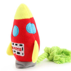 Squeaky Rocket Plush Dog Toy