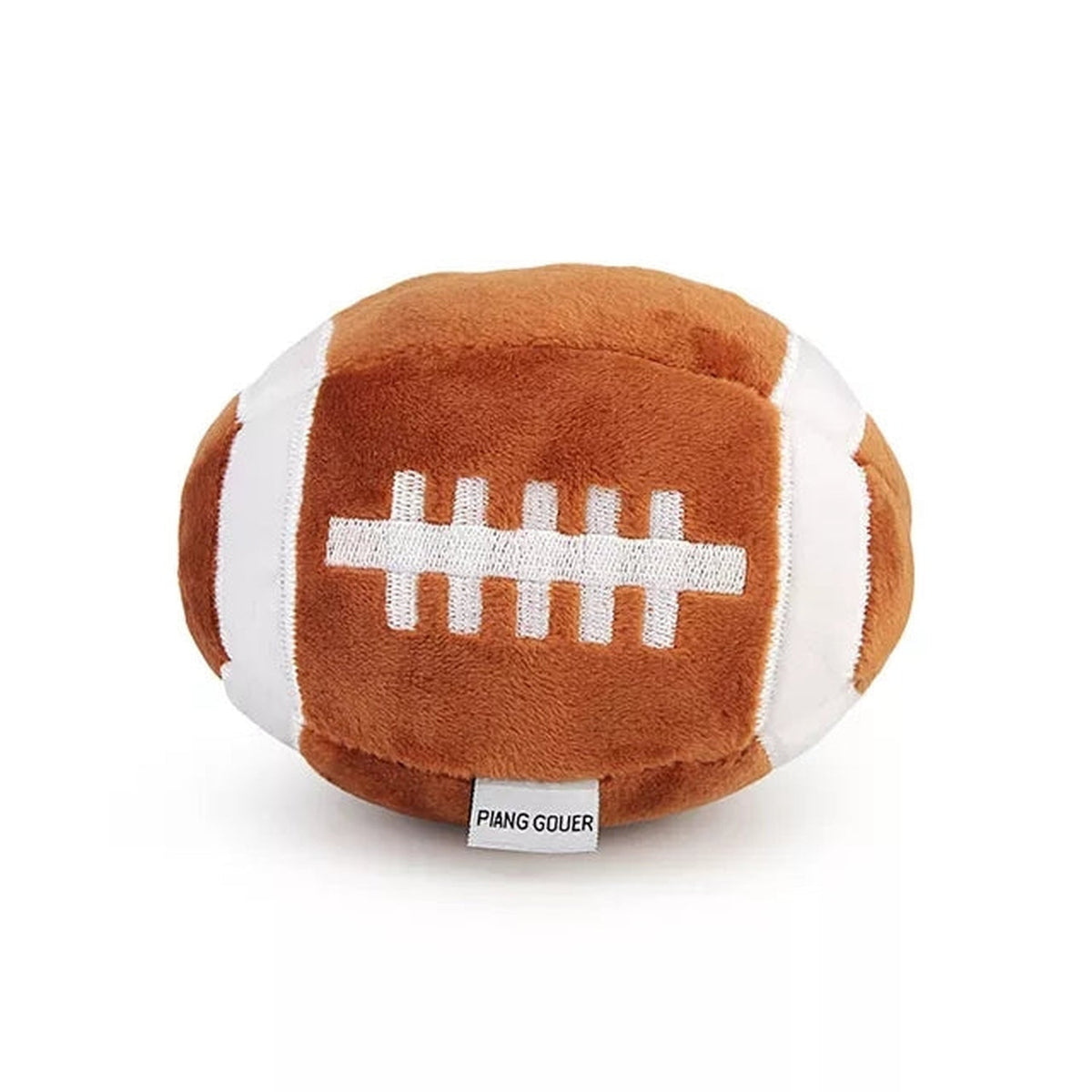 Squeaky Rugby Ball Plush Dog Toy