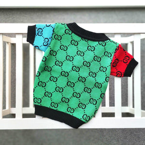 The Rainbow Designer Dog Sweater Cardigan