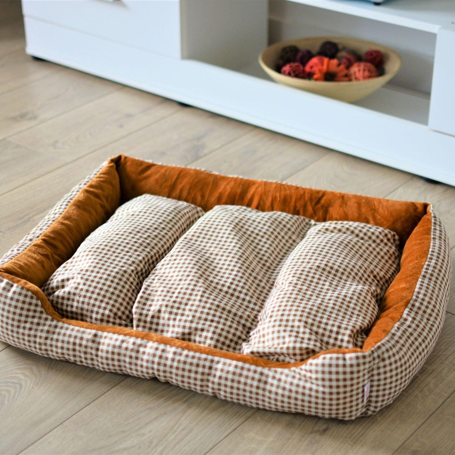Warm Soft Comfy Dog Bed - Coffee